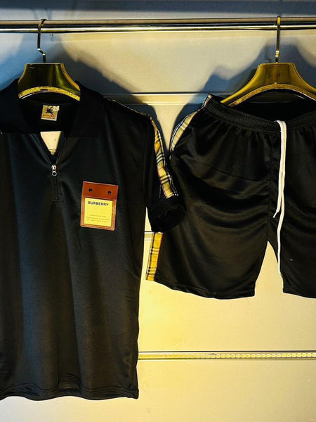Bur.berry cord set tshirt and shorts