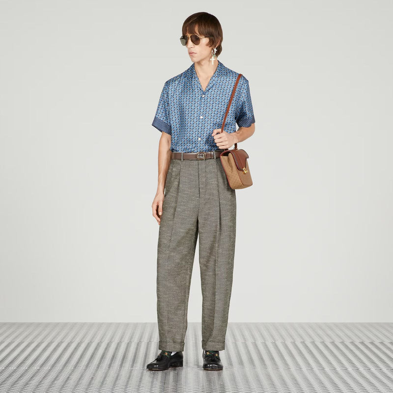GUC.CI  Drop Shoulder Shirt 
 Sleeves Hawaii