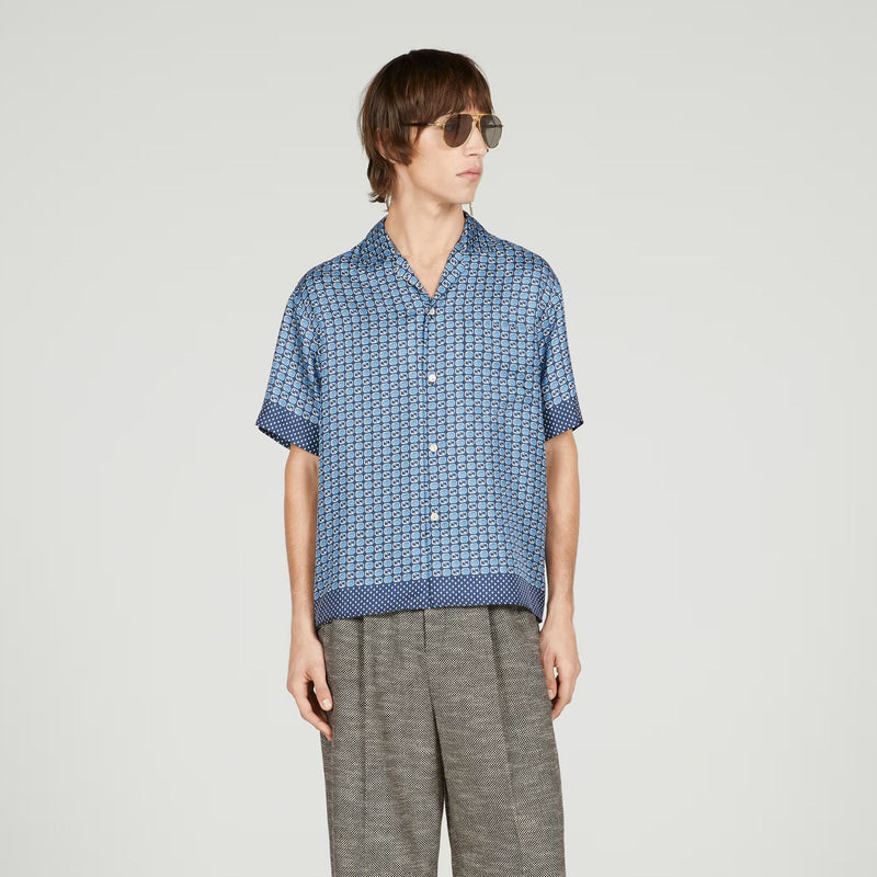GUC.CI  Drop Shoulder Shirt 
 Sleeves Hawaii
