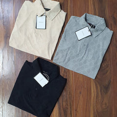 GU.CCI KNITTED POLO TEES