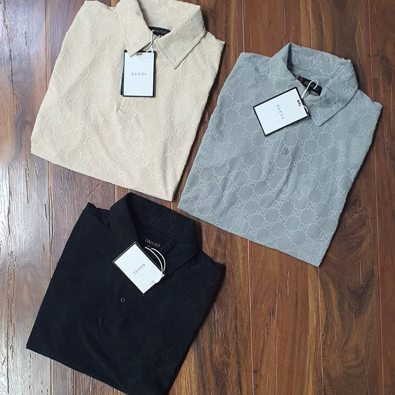 GU.CCI KNITTED POLO TEES