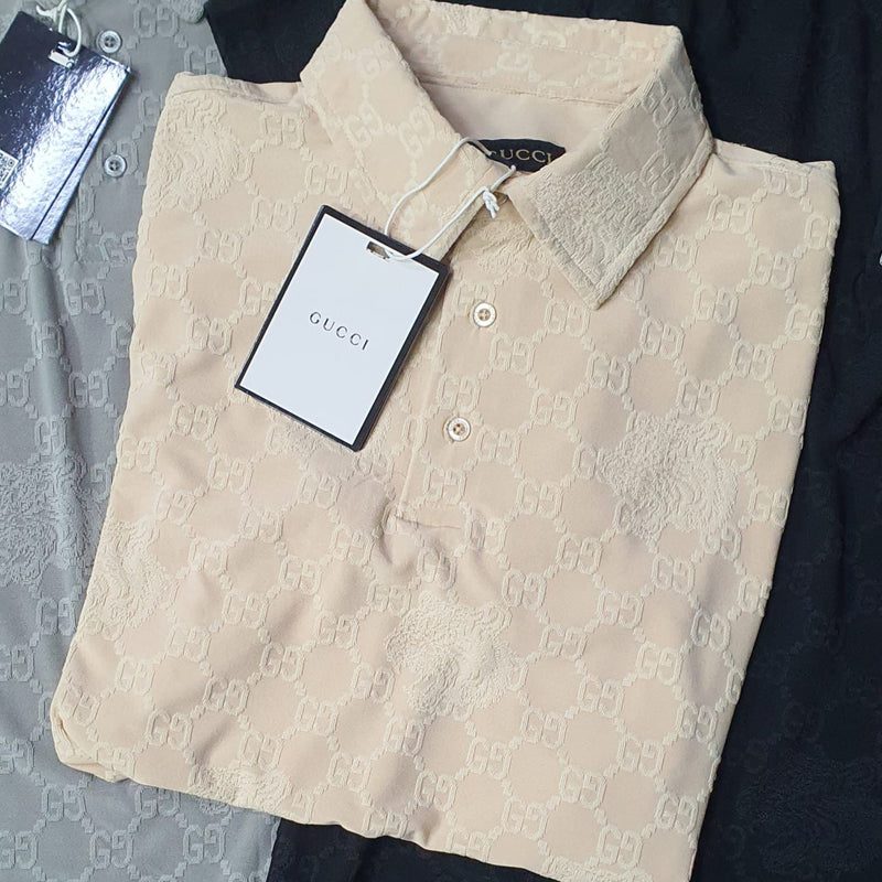 GU.CCI KNITTED POLO TEES