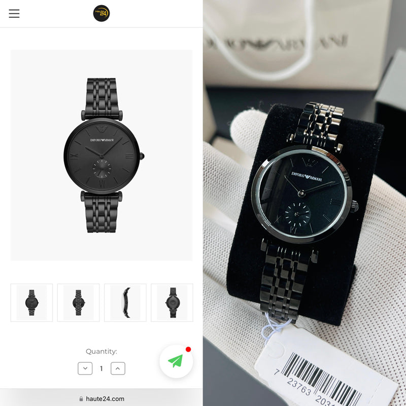 Em.porio Ar.mani 11299 Gianni Black quartz