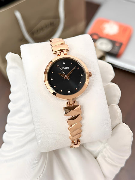 Fos.sil women's rose quartz machinery