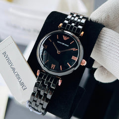 Emp.orio A.rmani ceramic black quartz movement