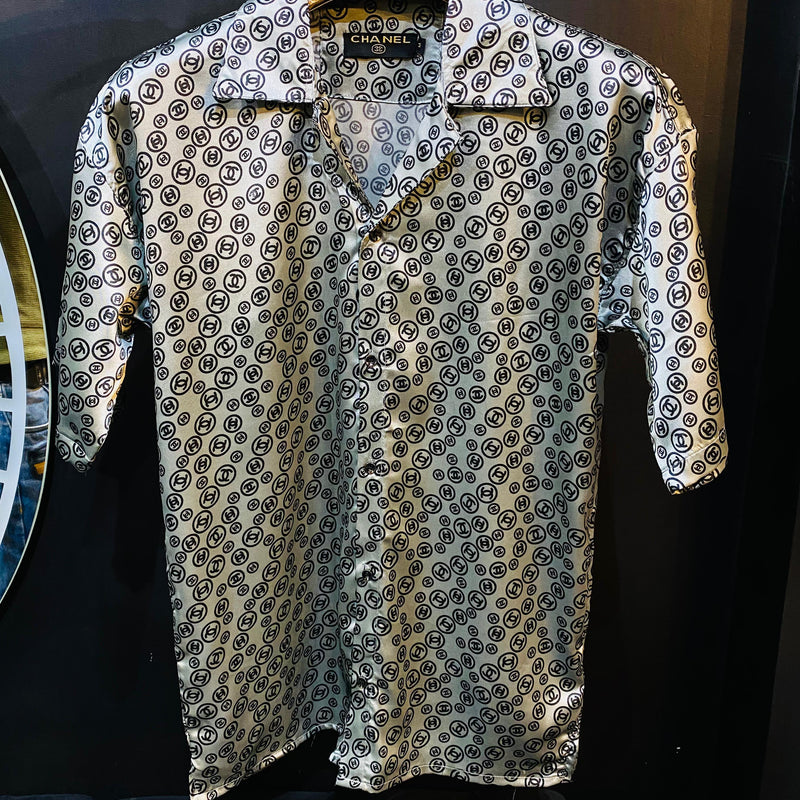 CHA.NEL DROP SHOULDER CUBAN COLLAR shirt