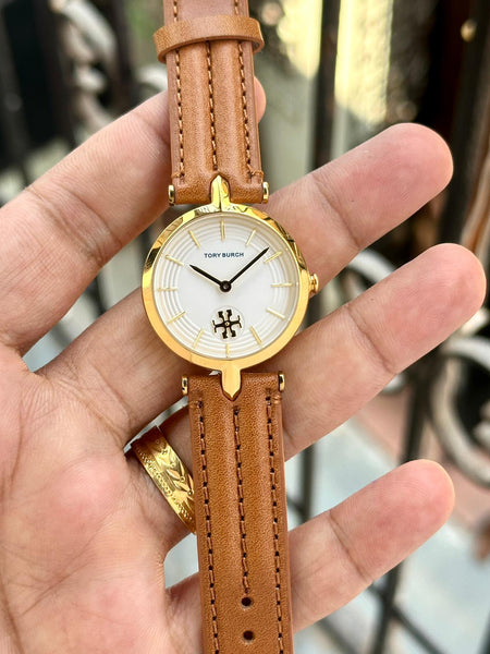To.ry Bur.ch Kira leather quartz
