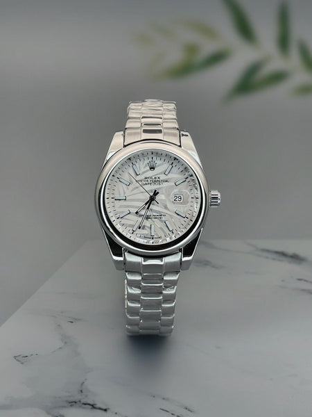 Rol.ex oyster date with white dial