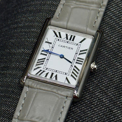 Cart.ier Tank SOLO LIGHT OPALINE DIAL quartz
