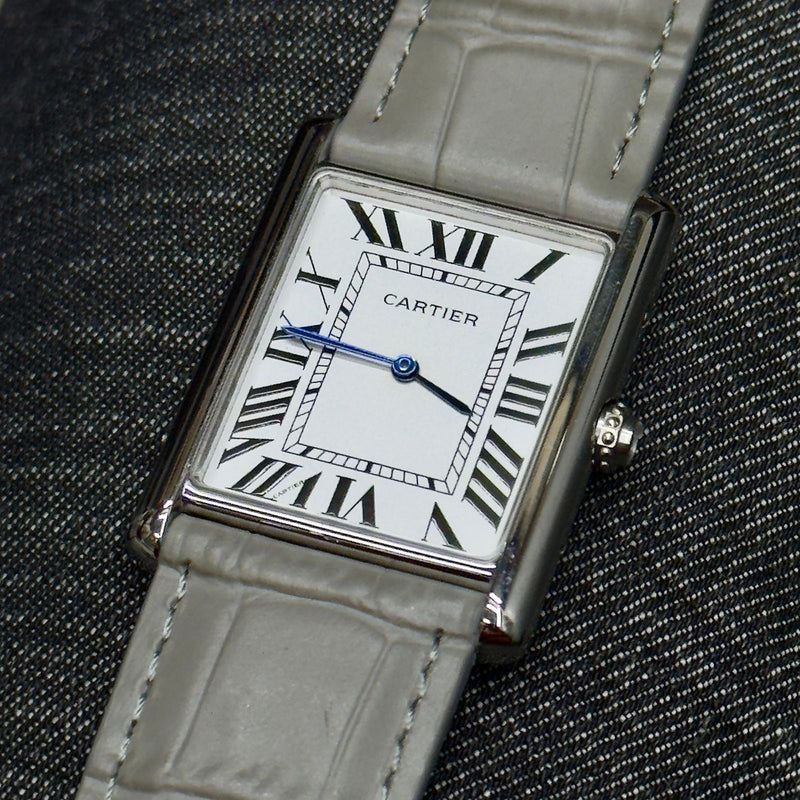 Cart.ier Tank SOLO LIGHT OPALINE DIAL quartz