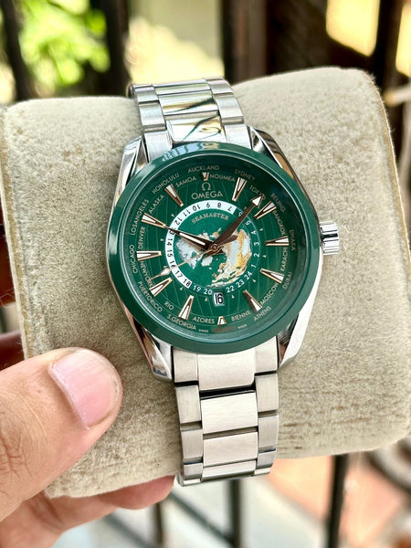 OMEG.A Aqua Terra 150M Co-Axial Master Chronometer GMT Worldtimer 43mm