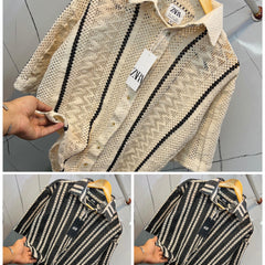 ZAR.A HALF SLEEVE CROSIA SHIRT