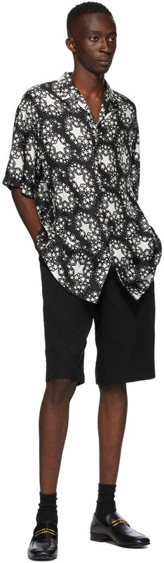 Guc.ci drop shoulder half sleeve shirt