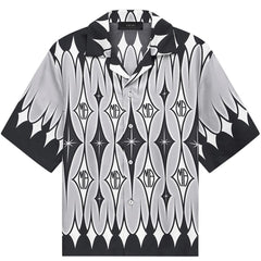 AM.IRI Arygle Printed Short Sleeve Shirt