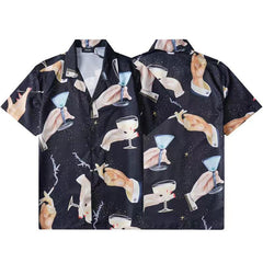 Ami.ri Champagne Bowling Black Shirt