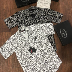 Pra.da Cuban collar shirt