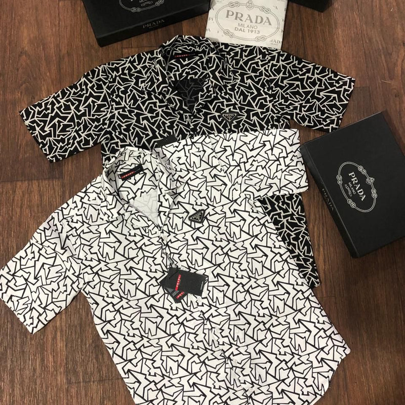 Pra.da Cuban collar shirt