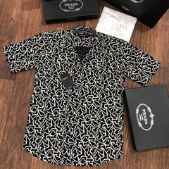 Pra.da Cuban collar shirt