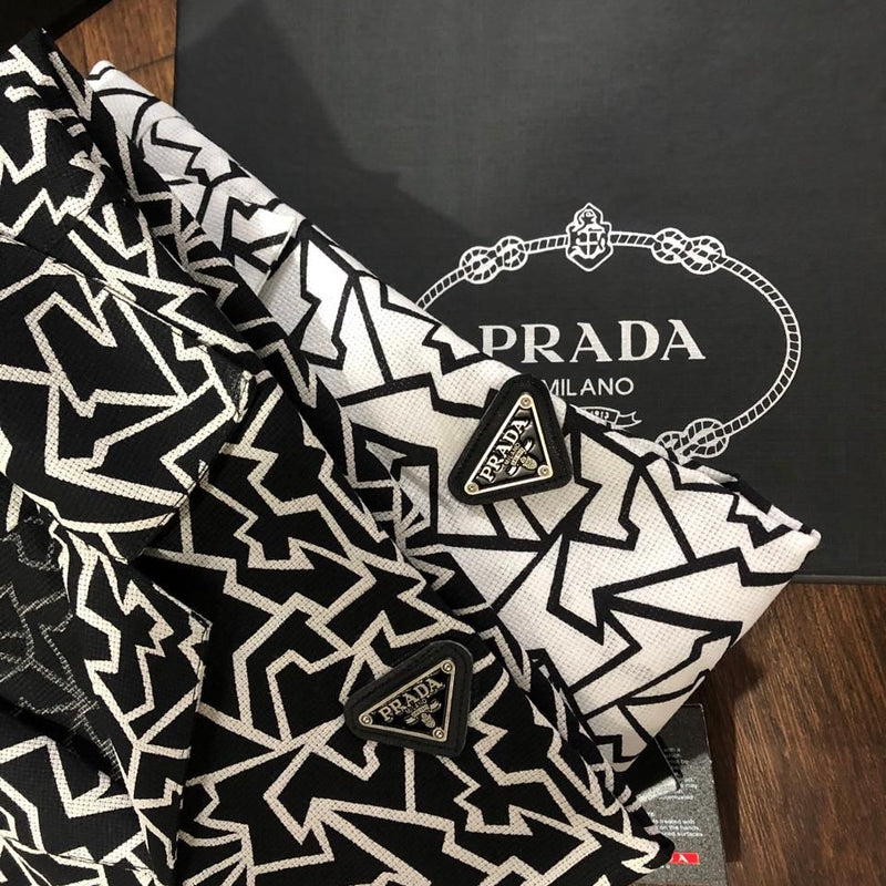 Pra.da Cuban collar shirt