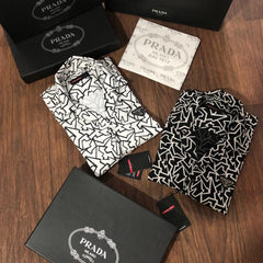 Pra.da Cuban collar shirt