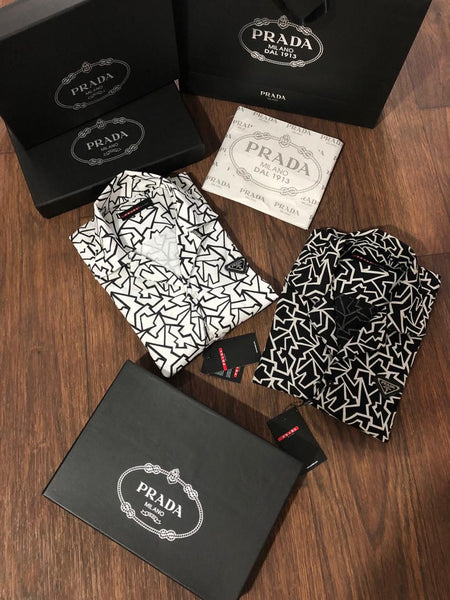 Pra.da Cuban collar shirt
