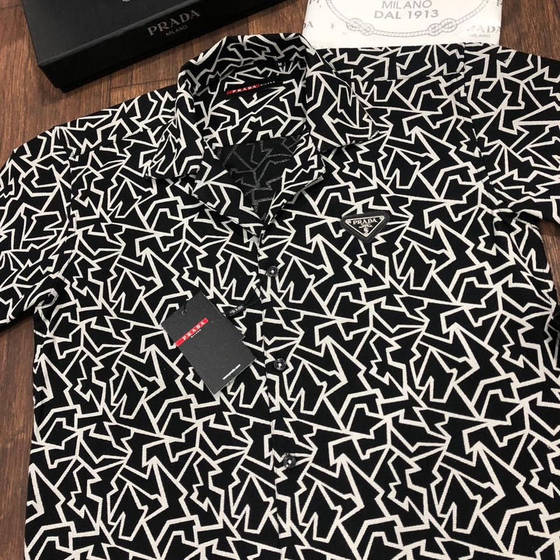 Pra.da Cuban collar shirt