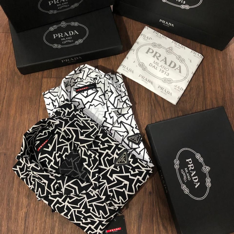 Pra.da Cuban collar shirt