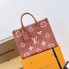 LO.UIS VUITT.ON ON THE GO HANDBAGS