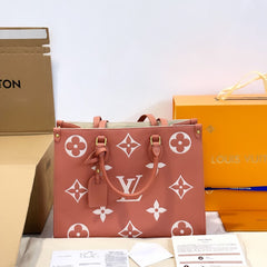 LO.UIS VUITT.ON ON THE GO HANDBAGS
