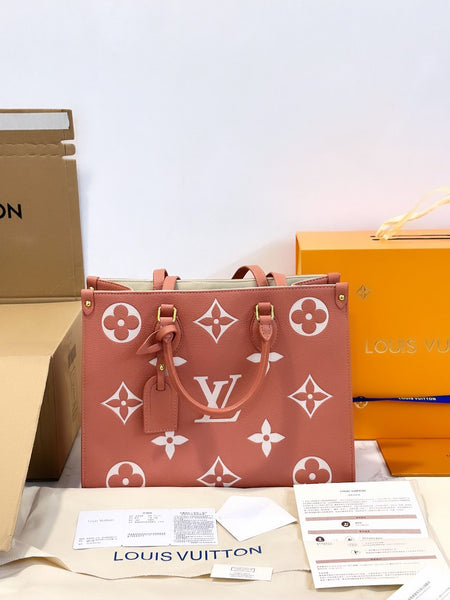LO.UIS VUITT.ON ON THE GO HANDBAGS
