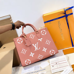 LO.UIS VUITT.ON ON THE GO HANDBAGS