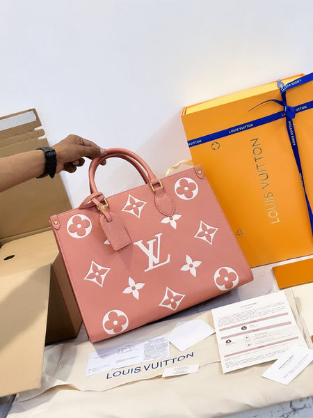 LO.UIS VUITT.ON ON THE GO HANDBAGS