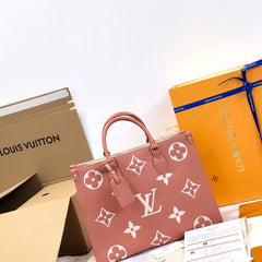 LO.UIS VUITT.ON ON THE GO HANDBAGS
