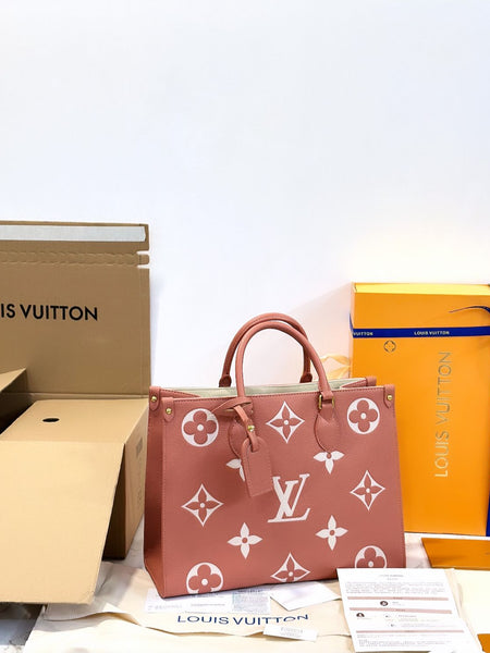 LO.UIS VUITT.ON ON THE GO HANDBAGS