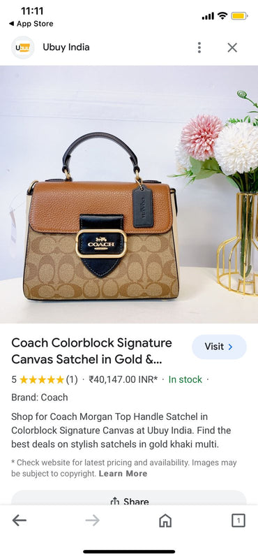 CO.ACH MOR.handbagsGAN TOP HANDLE BAG