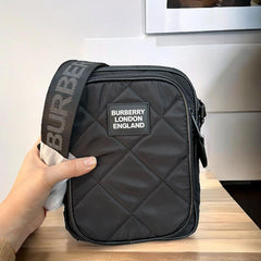 BUR.BERRY QUILTED CAMERA SLING.