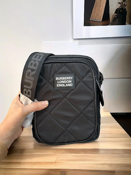 BUR.BERRY QUILTED CAMERA SLING.