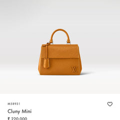LO.UIS VUI.TTON CLUNY MINI HANDBAG