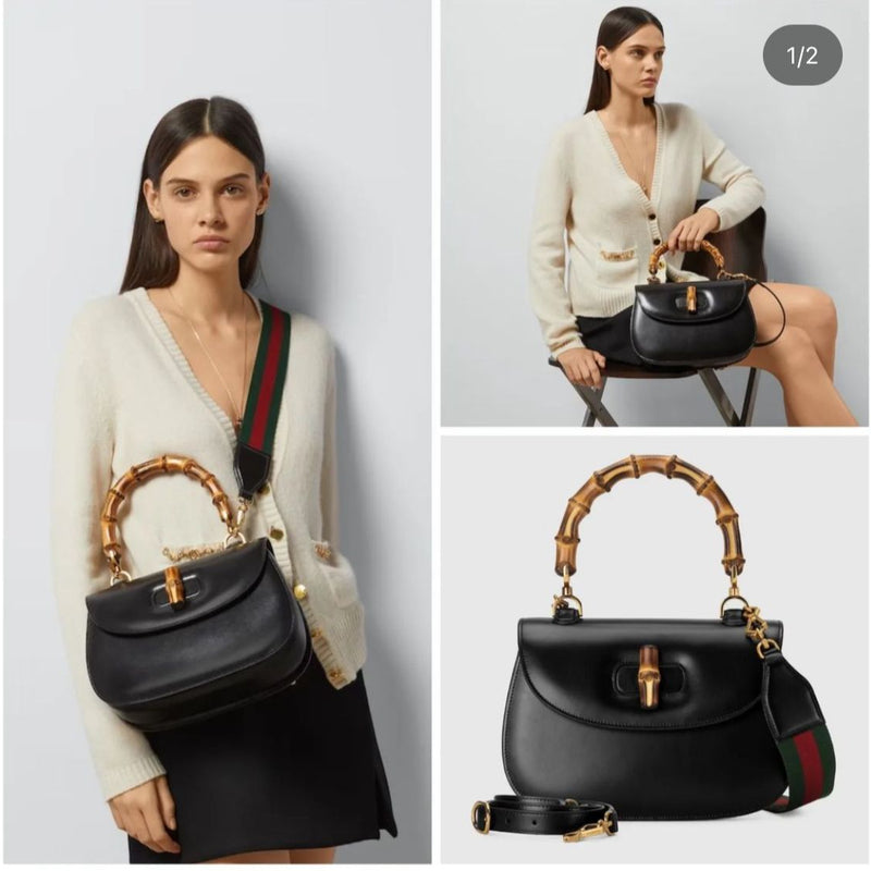 GU.CCI BAMBOO 1947 HANDBAG