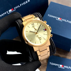 Tomm.y Hi.lfiger gold steel quartz
