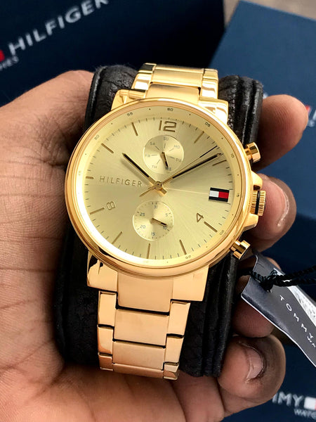 Tomm.y Hi.lfiger gold steel quartz