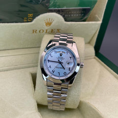 Rol.ex day date ice blue quartz