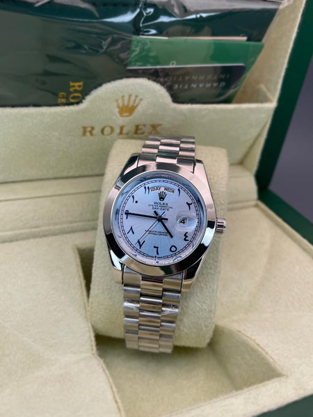 Rol.ex day date ice blue quartz