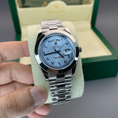 Rol.ex day date ice blue quartz