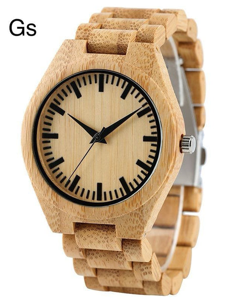Wooden watch quartz(pure wood)