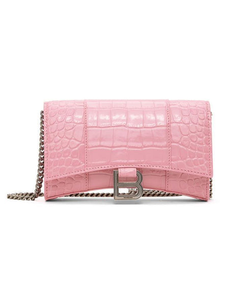 Balenc.iaga croc leather shoulder bag