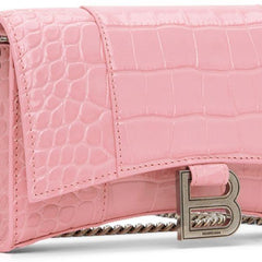 Balenc.iaga croc leather shoulder bag