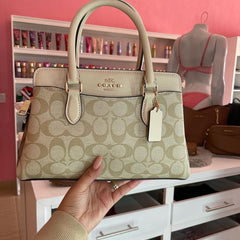 COA.CH DAR.CIE SIGNATURE CANVAS LEATHER HANDBAG CUM SLING