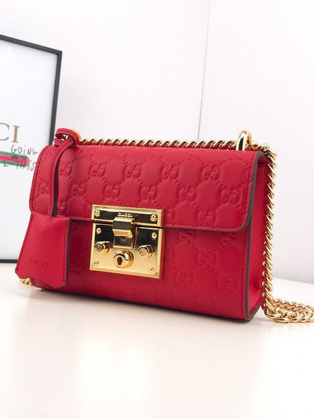 Guc.ci pad lock sling bag