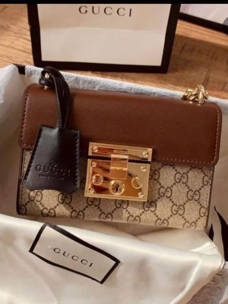 Guc.ci pad lock sling bag